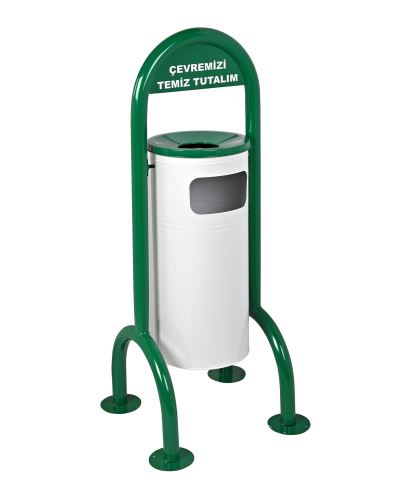 Metal Garden Bin With Four Legs