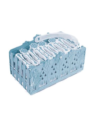 Softline Daisy Clothespin With Basket 20 Pcs.