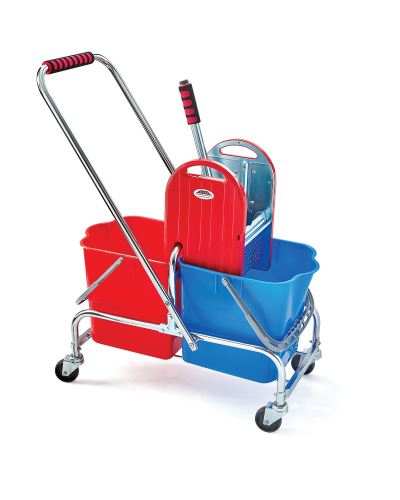 Double Bucket Cleaning Trolley