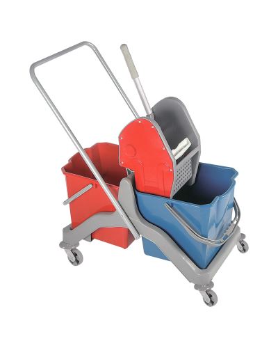 Double-bucket Cleaning Trolley Plastic